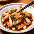 Frozen crab leg meat, hand-picked and shell-free