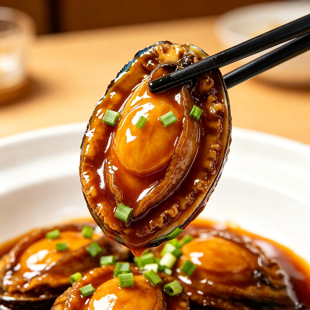 Large fresh abalone with thin shell and thick meat