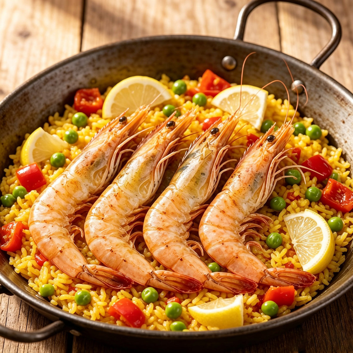 Frozen whole prawns with shell, head and tail intact